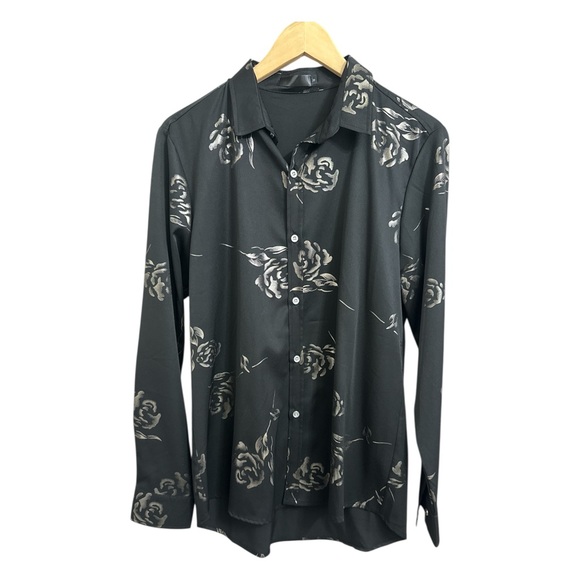 Other - Unbranded Floral Black Men's Shirt